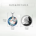thumbnail image 3 of YAFEINI 925 Sterling Silver Crystal Rose Pendant Necklace for Women, Elegant Flower Jewelry Gift for Valentine’s Day, Anniversary, Birthday (blue crystal), 3 of 5