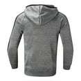 thumbnail image 3 of Caqnni Men Hoodie with Zipper Patchwork Stand Collar Long Sleeve With Pocket Blouse Gifts for Men Hoodies Pullover Jacket (3XL,Dark&nbsp;Gray), 3 of 6