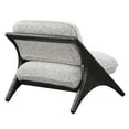 thumbnail image 4 of Sia 36 Inch Accent Chair, White Polyester Upholstery, Black Solid Ash Wood, 4 of 5