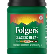 Folgers Decaf Ground Coffee, Medium Roast, 9.6 Oz. (Pack of 14)