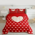 thumbnail image 2 of Manfei Love Heart Print Girl Bedding Comforter Set 2pcs,Happy Valentine's Day Twin Comforter Sets Microfiber,Romantic Lover Couple Breathable Bedding Set,Microfiber Bedroom Decor,Reversible, 2 of 8