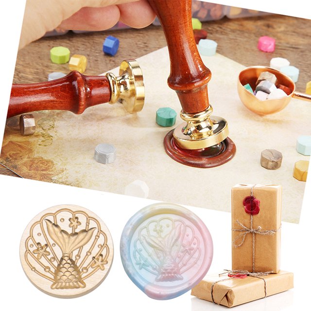 Cabeza De Sello Cera de sellado de latón 3D en relieve dedicado sello de pintura de fuego cabeza de sello DIY Craft (H) Wdftyju Libre de BPA