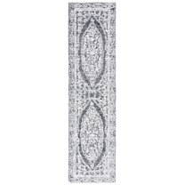 SAFAVIEH Metro Landon Medallion Runner Rug, Ivory/Black, 2'3" x 9'
