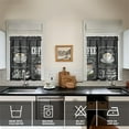 thumbnail image 4 of Coffee Kitchen Curtains Valances and Tiers Set for Windows,Vintage Cafe Bathroom Window Curtain Valance 3 Piece Sets,Kitchen Decor for Living Room,54''''x 24'''', 4 of 6