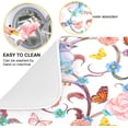 thumbnail image 5 of FREEAMG Romantic Colors Butterfly Birds Floral Absorbent Dish Drying Mat,16"x 18"Microfiber Kitchen Countertop Table Protector Multi-Purpose Counter Rack Sink Drainer Pad, 5 of 6