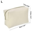 thumbnail image 4 of Unique Bargains PU Leather Makeup Bag Large Makeup Bag Make Up Brush Organizer Bag Toiletry Bag for Women L Size Beige, 4 of 7