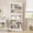 White1, variant on OUTGOODS Rustic 71" Tall 5-Tier Bookcase - Fluted Display Rack, Adjustable Shelves, Wooden Base, Vintage Bookshelf for Living Room, Office, Library - White, Single Wave