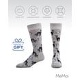 thumbnail image 6 of MeMoi Men's Scary Halloween Black Cat Novelty Crew Sock - Mens - Male, 10-13, Medium Gray Heather, 6 of 8