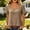 Khaki, variant on WRFWUL Womens Cotton Linen Tops Square Neck Short Sleeve Shirts Ruffle Trim Loose Fit Solid Color Blouses Summer Casual Vacation Clothing