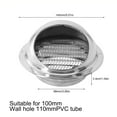 thumbnail image 2 of Grille Ronde de Sortie d'Air Extérieure en Acier Inoxydable, Couvercle d'Évent de Chauffage et de Refroidissement, 2 of 9
