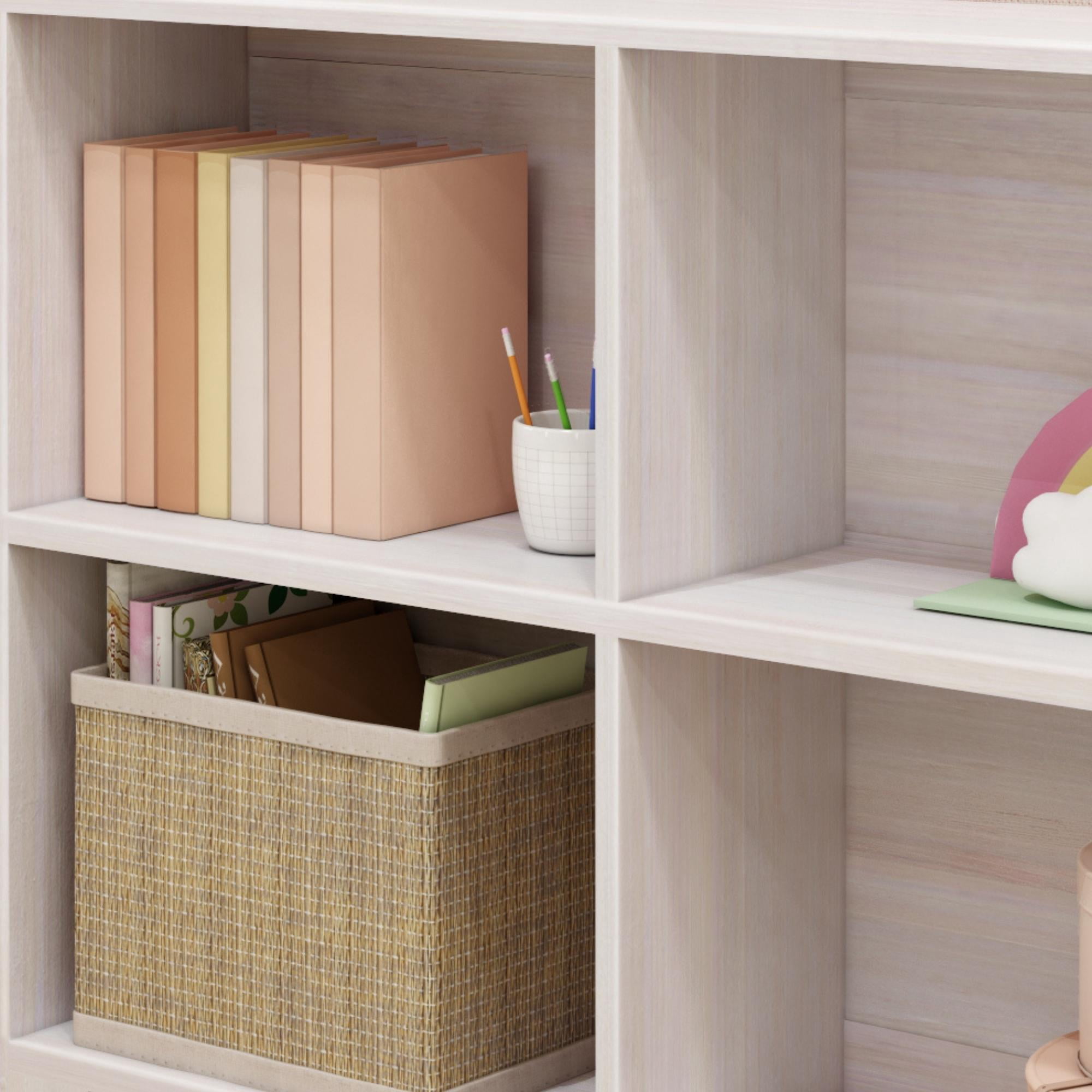 Max & Lily Bookshelf, 4 Shelves Bookcase, Solid Wood Bookshelves for Bedroom