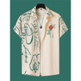 thumbnail image 3 of Camisa hawaiana con estampado de ovni y cohete para hombres y mujeres, blusa con estampado 3D de abstracción artística, camisas hawaianas holgadas de manga corta con solapa para niños, 3 of 5