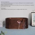 thumbnail image 4 of Yarn Bowl Wooden Oval Shaped Retro Color Knitting Bowl Yarn Holder Home Decor for Crocheting Projects, 4 of 4