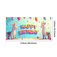thumbnail image 3 of Colorful Llama Themed Happy Birthday Banner Backdrop Party Decorations Photography Props for Birthday Party Kids Celebration Decors Photo Booth Background Supplies, 3 of 4