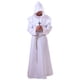 thumbnail image 1 of FELTECHELECTR Túnica de monje sacerdote medieval con capucha para Halloween, disfraz de cosplay para mago y hechicero, talla XL (blanco), 1 of 6