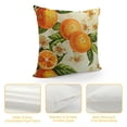 thumbnail image 4 of SHANXI Throw Pillow Cover Yellow Blossom with Orange Fruits and on Light Green Vintage Decorative Pillow Case Home Decor Square Pillowcase 22x22in, 4 of 5