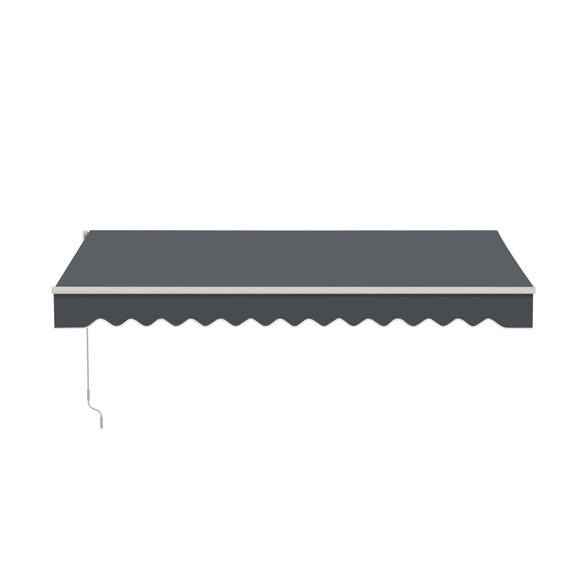 ALEKO 10' x 8' Grey Manual Retractable Patio Awning Sunshade
