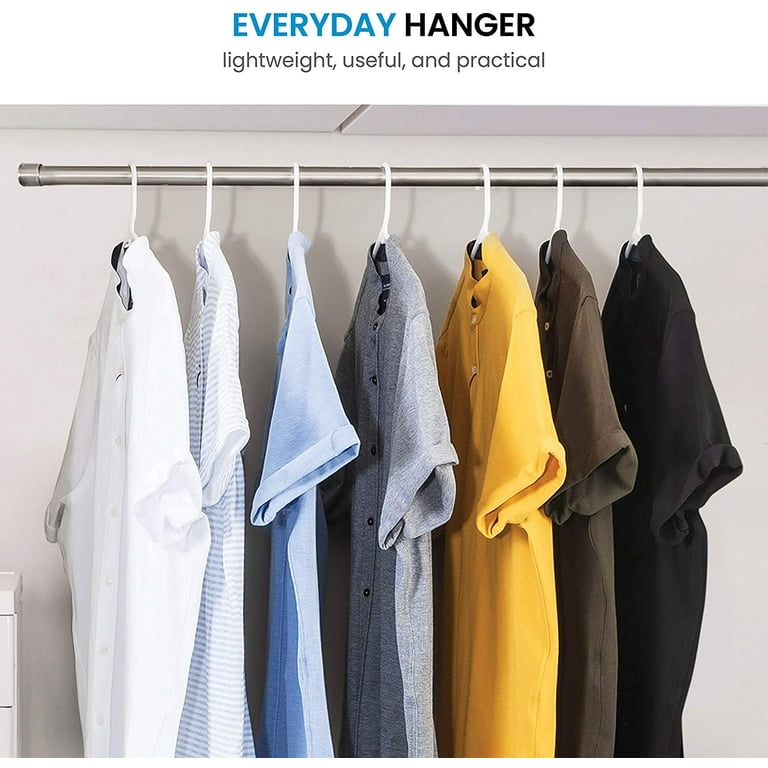 Plastic Hangers 50 Pack, Space Saving Notched Hangers, Heavy Duty Clothes  Hanger