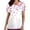 A285 White, variant on Scrub Top for Women V Neck Short Sleeve Soft Breathable Dual Pockets Medical Nursing Uniform Working Top Hearts Printed Healthcare Professional Apparel