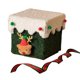 thumbnail image 1 of Caja de regalo de Navidad, bolsa de franela para envolver regalos, caja de dulces artesanal, decoración navideña para fiesta temática de de Verde con tapa blanca, 1 of 8