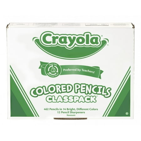 Crayola Bulk Pack Colored Pencils Classpack, 462-Count 14 Colors