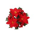 thumbnail image 3 of Candelabro Titular Mesa de granja Centro de mesa Vela de Navidad Anillos Corona Rojo 20cm, 3 of 8