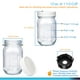 thumbnail image 3 of Frascos de vidrio Saffire de 350 ml para batidoras Oster con tapa (paquete de 2), 3 of 7