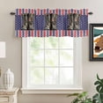 thumbnail image 2 of Kitchen Valances for Window, Independence Day American Flag Light Filtering Rod Pocket Valance Curtain, Retro Military Boots Short Curtains Window Topper for Bedroom Bathroom Living Room 42x12in, 2 of 9