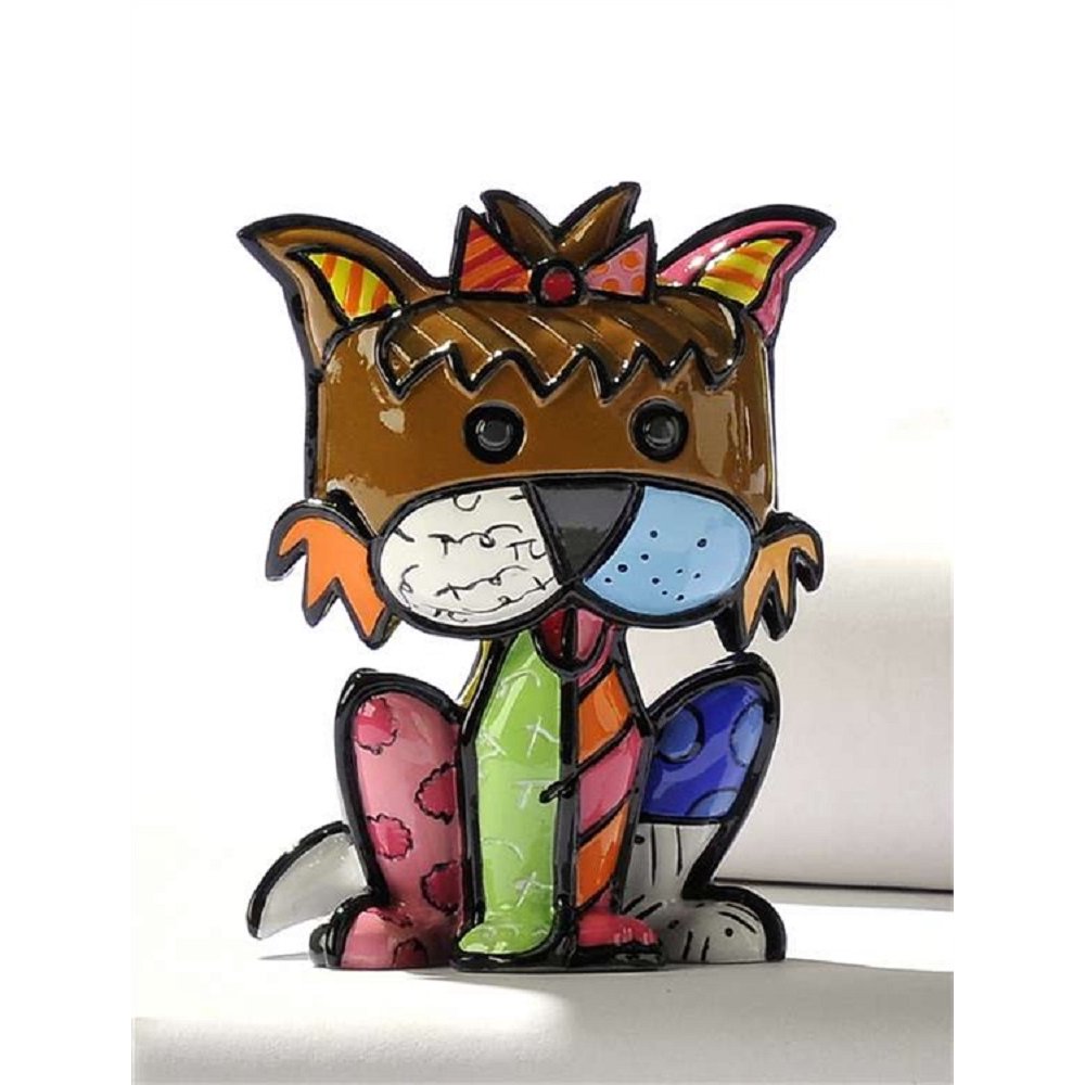 Romero Britto Miniature Precious Yorkshire Terrier Dog Pop Art Figurine 331385 - Walmart.com