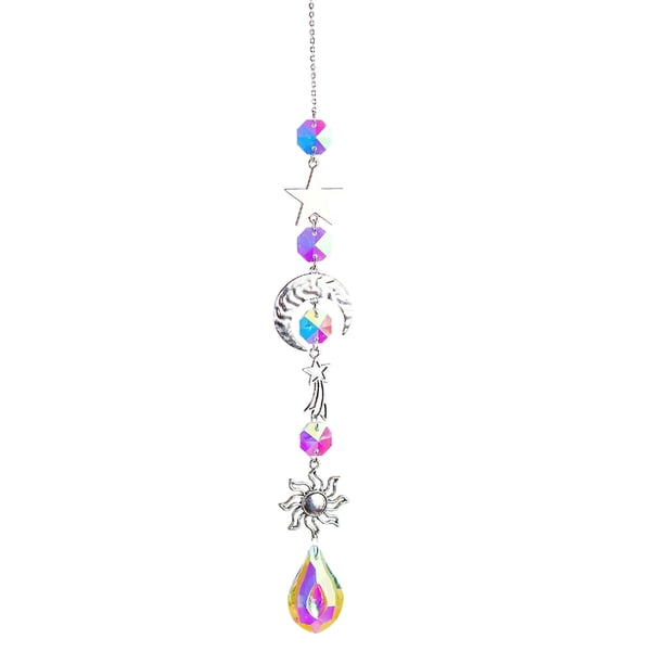 Fiudx Atrapasueños de Cristal, Colgante de Cristal Colorido, Decoración Mágica para El Hogar, Adorno para Ventana, Inspira Felicidad, Múltiples Opciones de Diseño, Ideal para Sala de Estar o Jardín,