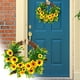 thumbnail image 5 of New Style Garden Wind Rattan Sunflower Wreath Simulation Sunflower Wreath Door Hanging Decorations, 5 of 9