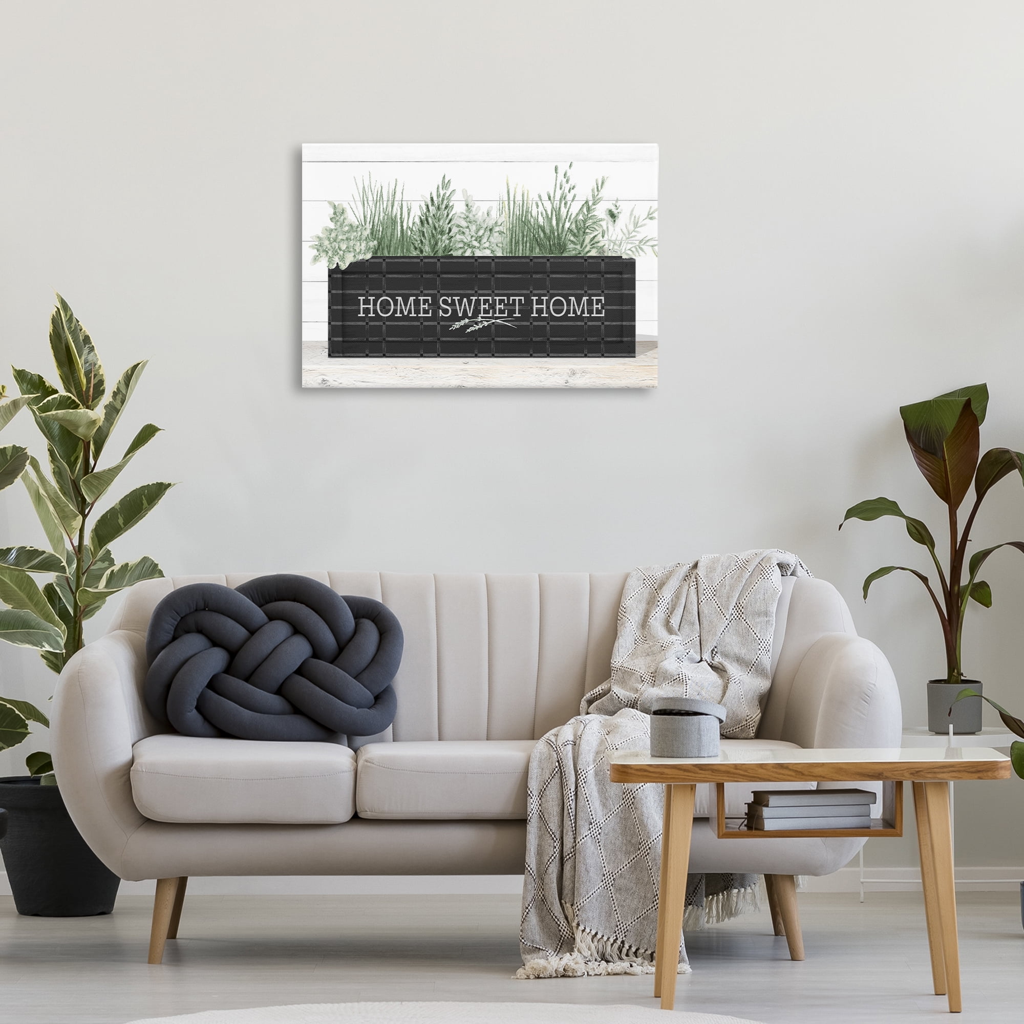 Stupell Industries Sweet Home Garden Box Botanical & Floral Painting Gallery Wrapped Canvas Art Print Wall Art, 30 x 20