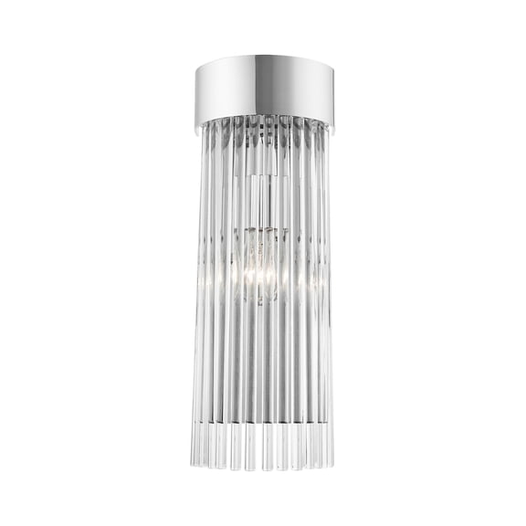 15711-05 Livex Lighting Norwich - 1 Light Wall Sconce in Modern Style - 6 Inches wide by 16.25 Inches high-Polished Chrome Finish