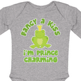 thumbnail image 4 of Inktastic Fancy A Kiss I'm Prince Charming Boys Long Sleeve Baby Bodysuit, 4 of 5