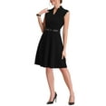 thumbnail image 4 of INSPIRE CHIC Work Dress for Women's Fit and Flare 2024 Cap Sleeve Business Dresses XS Black, 4 of 6