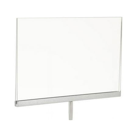 7 in. H x 11 in. W Acrylic Sign Holder with 1 1/2 in. Swedge Stem (Pack of 24)