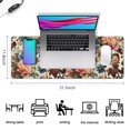 thumbnail image 5 of Long Mouse Pads for Desk,Pioneer Flower Floral Print Pattern Desk Mats on Top Of Desks, Desk Mouse Pad Extra Large with 3mm Non-Slip Base and Stitched Edge for Gaming,Office,Work,Home 31.5"x11.8", 5 of 6