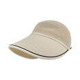 thumbnail image 4 of AJGRHE Women's Knitted Breathable Wide Brim Sun Hat Casual Summer Outdoor Beach Travel Accessory Wide Brim Sun Hat for Women Beach Visor Cap Sports Golf Hiking Beige One Size, 4 of 4