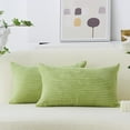 thumbnail image 2 of 2PCS Soft Throw Pillow Covers 12x20inch, Decorative Corduroy Pillow Covers for Sofa Couch Bed,Square Solid Striped Cushion Case, 2 of 8