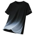 thumbnail image 2 of Gym T-Shirts for Men Big & Tall M-5X Plus Size Short Sleeve Athletic Workout Tees Tops Pullover Gradient Stretchy Slim-Fit Crewneck Tshirts, 2 of 3