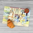 Zak Designs Bluey Reusable BPA Free Kids Plastic Placemat, Bandit, Bluey and Friends