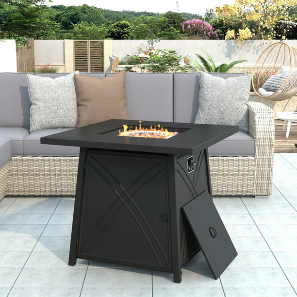 Outdoor Fireplace Firepit Table, Outdoor Fire Pit Propane Set