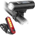 thumbnail image 1 of Luces de bicicleta YONGSHENG Juego de luces Recargables USB Brillantes negro, 1 of 5
