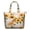 Leaf Newspaper Text, variant on White Yellow Flower Sunflower Pattern Travel Tote Bags for Women Carry On,Large Weekender Bags for Women Travel,Multi Functional Duffle Bag for Work,Shopping,Sports