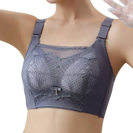 DJskiyers Women s Minimizer Bras Breathable Lace Bralette High Support Bra Stretchy Push Up Bras Full Coverage Bra Comfort Everyday Bras for Older Women