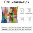 thumbnail image 5 of Orinice Colors Abstract Vibrant Graphic Decorative Throw Pillow Cover for Home Couch Living Room Bed Sofa Pillow Case 24x24in, 5 of 5