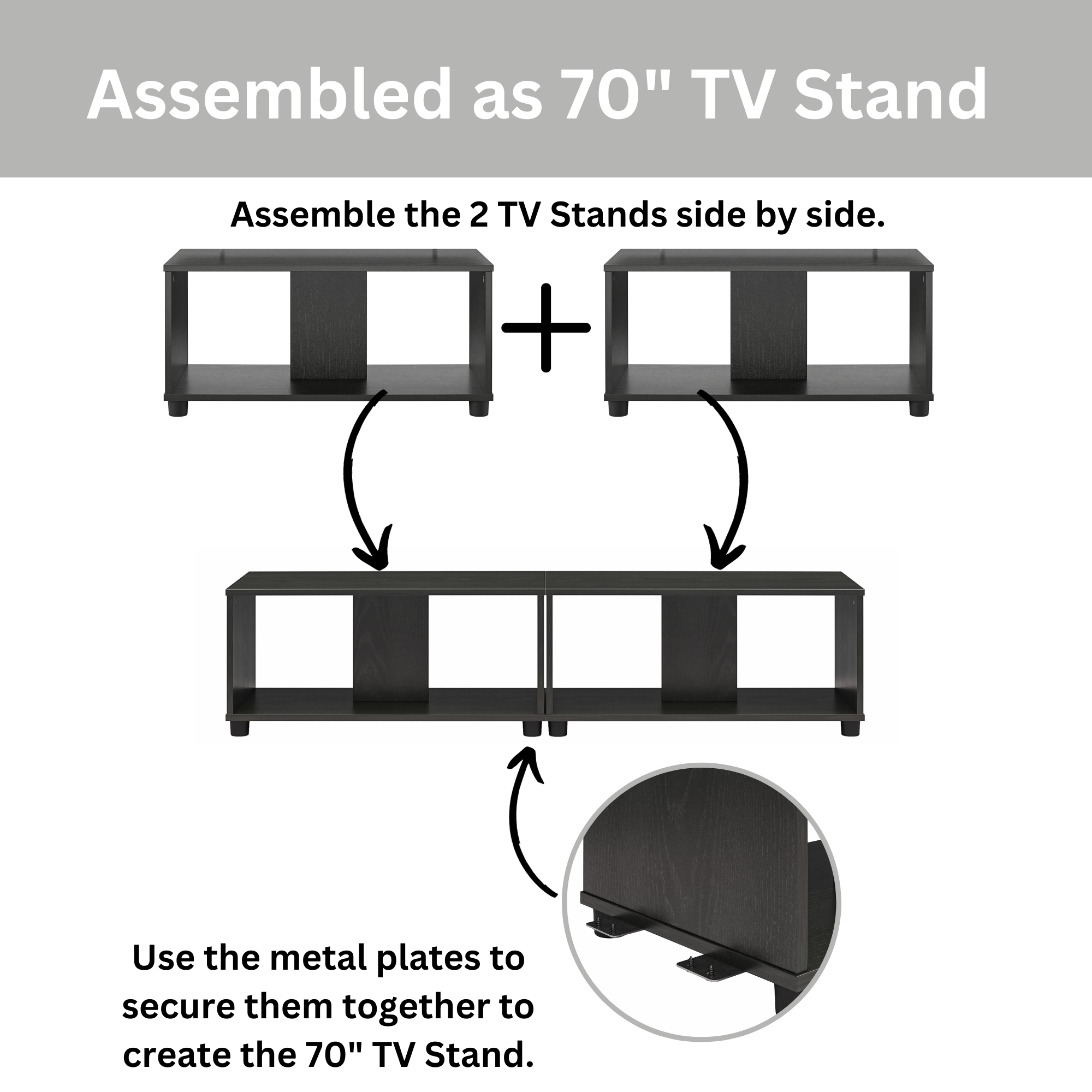 Mainstays Expandable TV Stand for TVs up to 70 inches photo 5