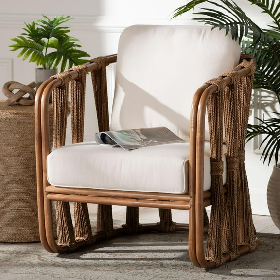 bali & pari Westham Boho Arm Chair, Brown