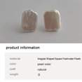 thumbnail image 3 of RSAMD 1Pair Light Luxury Colorful Square Pearls Ear Stud Vintage Fashion Earrinjo, 3 of 7