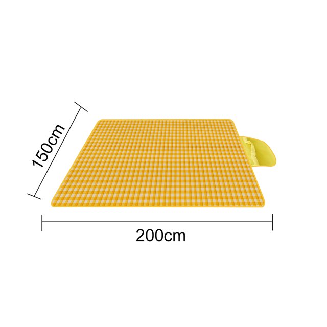 Manta de playa portátil Estera de pastizales plegable para exteriores (amarillo blanco) Ndcxsfigh Para Estrenar